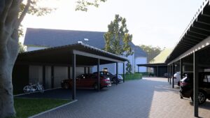 Neubau von zwei Mehrfamilienhäusern a) Sechs Eigentumswohnungen​ in Pösing