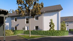 Neubau von zwei Mehrfamilienhäusern a) Sechs Eigentumswohnungen​ in Pösing