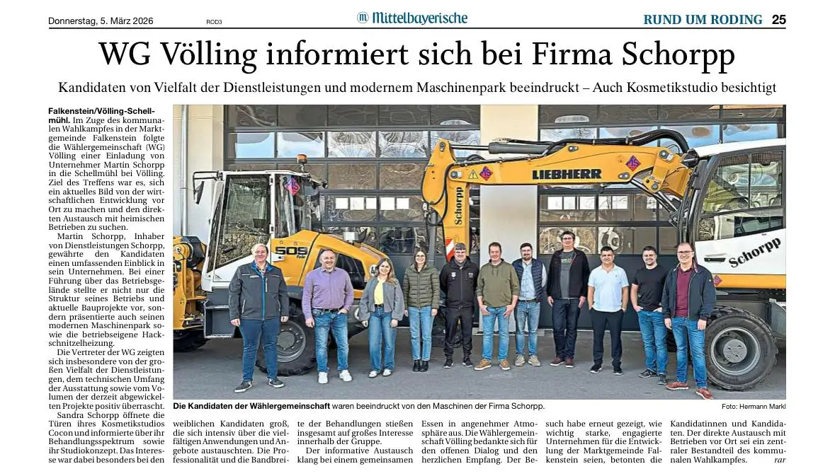WG Völling informiert sich bei Firma Schorpp
